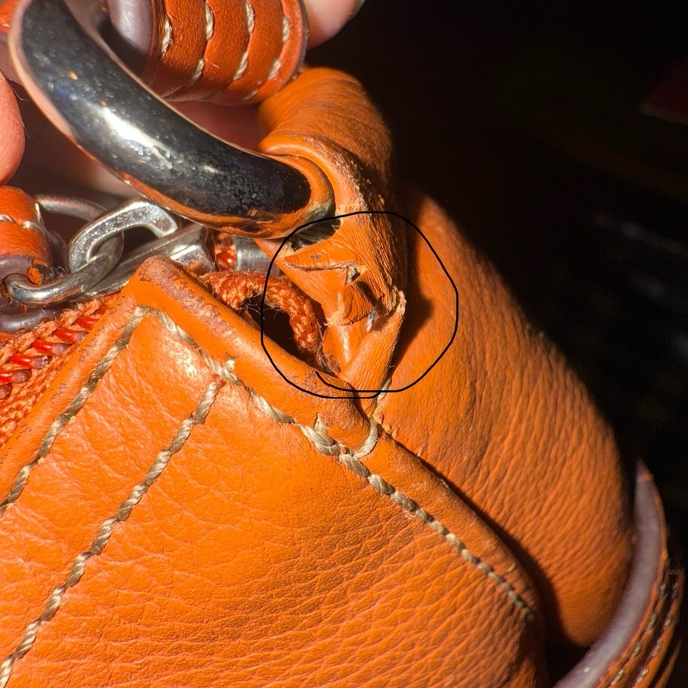 Tignanello Brown/Orange Leather Women's Bag - Picture 6 of 8